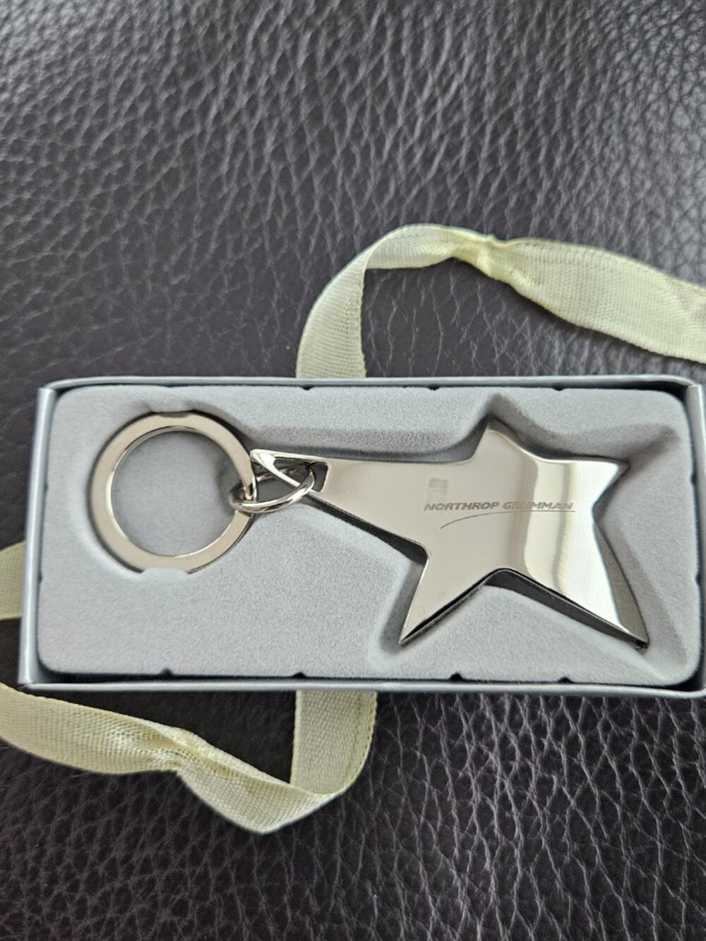 Northrop Grumman Silver Star Logo Key Chain BNIB